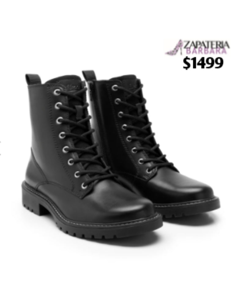 BOTA DAMA FLEXI 37820 CORDONES NEGRO