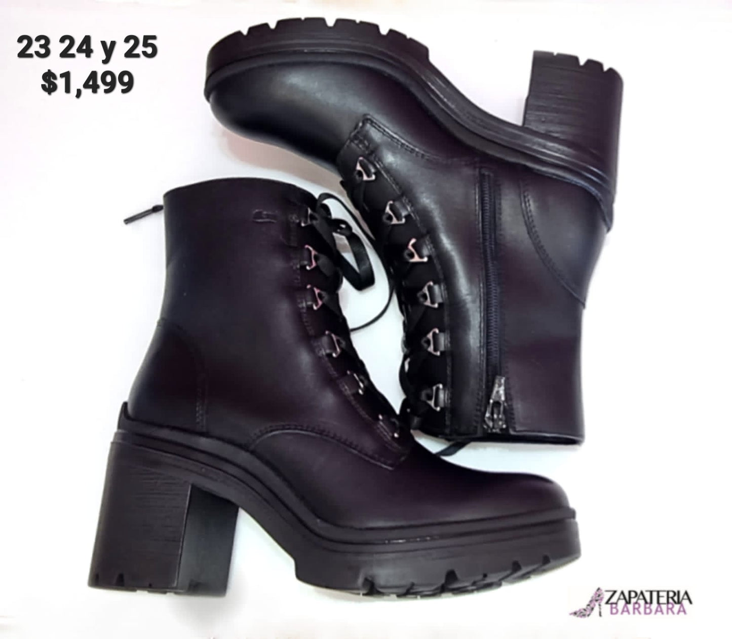 BOTIN 119601 FLEXI PIEL NEGRO CORDONES