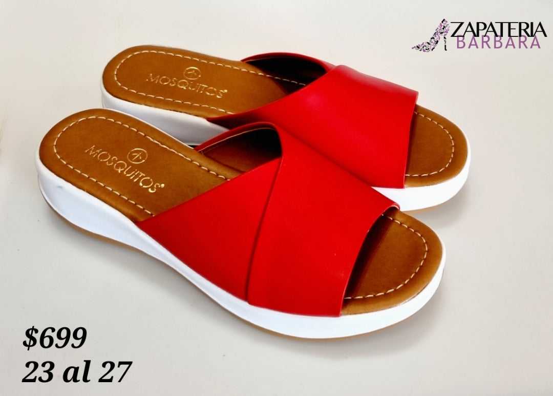 SANDALIA MOSQUITOS 1204 ROJO