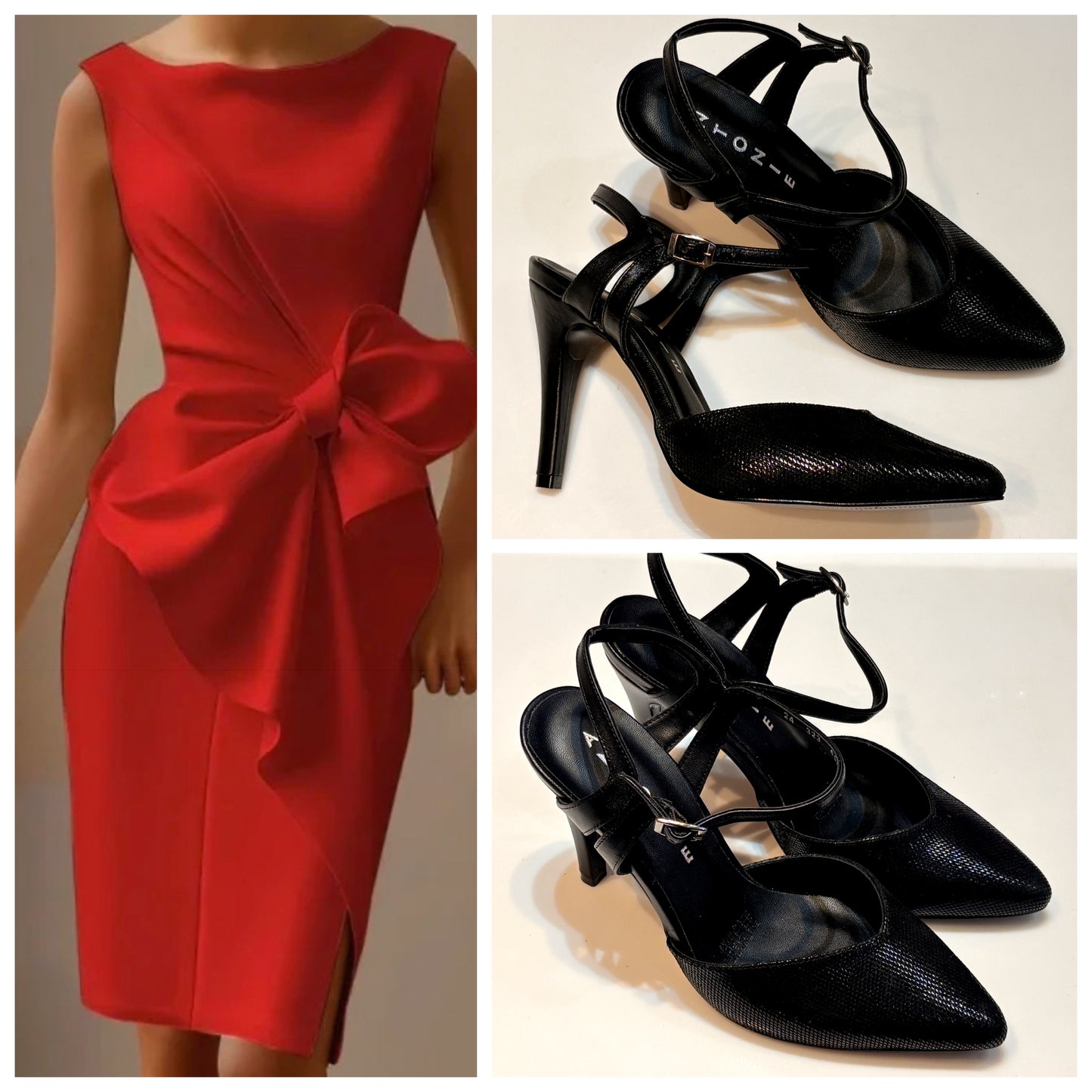 ZAPATILLA 323 ANTONIE PIEL MICROSERPIENTE NEGRO