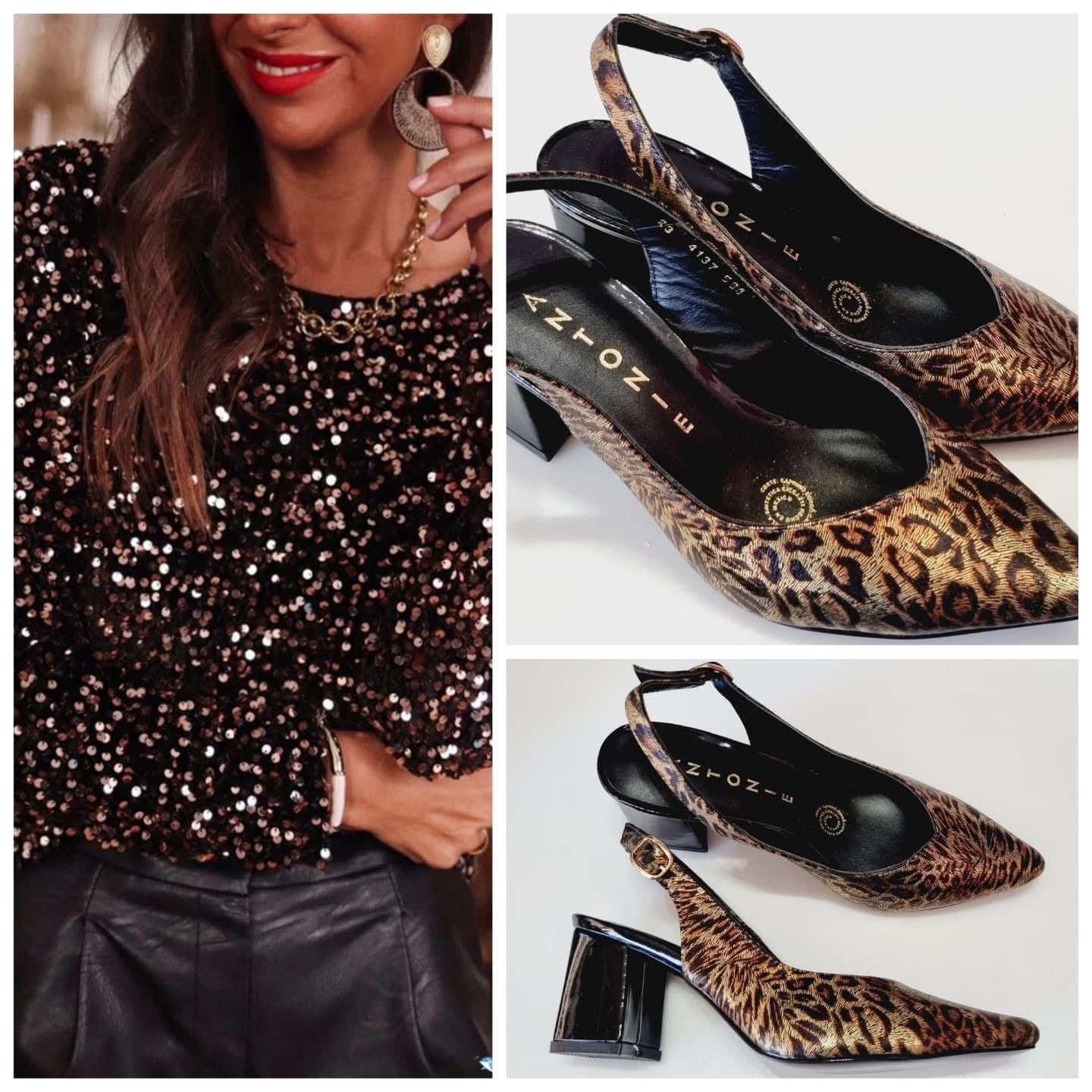 TACON CERRADO ANTONIE 4137 LEOPADO NEGRO