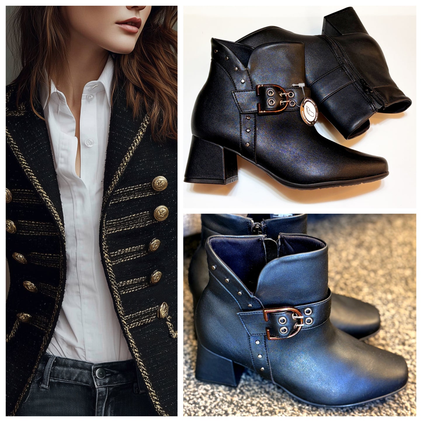 BOTIN PICCADILLY 748037 TACON 6CM NEGRO