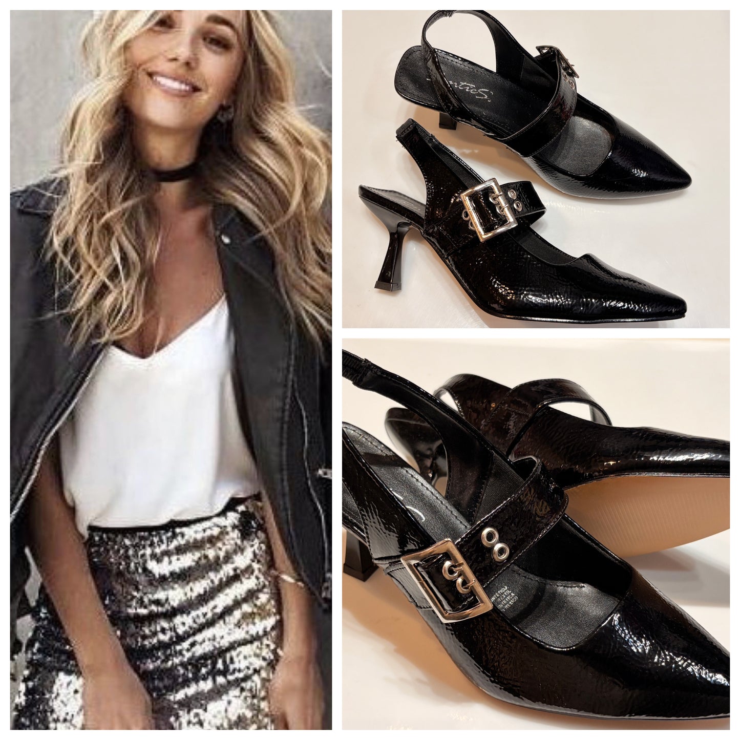 ZAPATILLAS 125 SENTIES CHAROL NEGRO CON HEBILLA