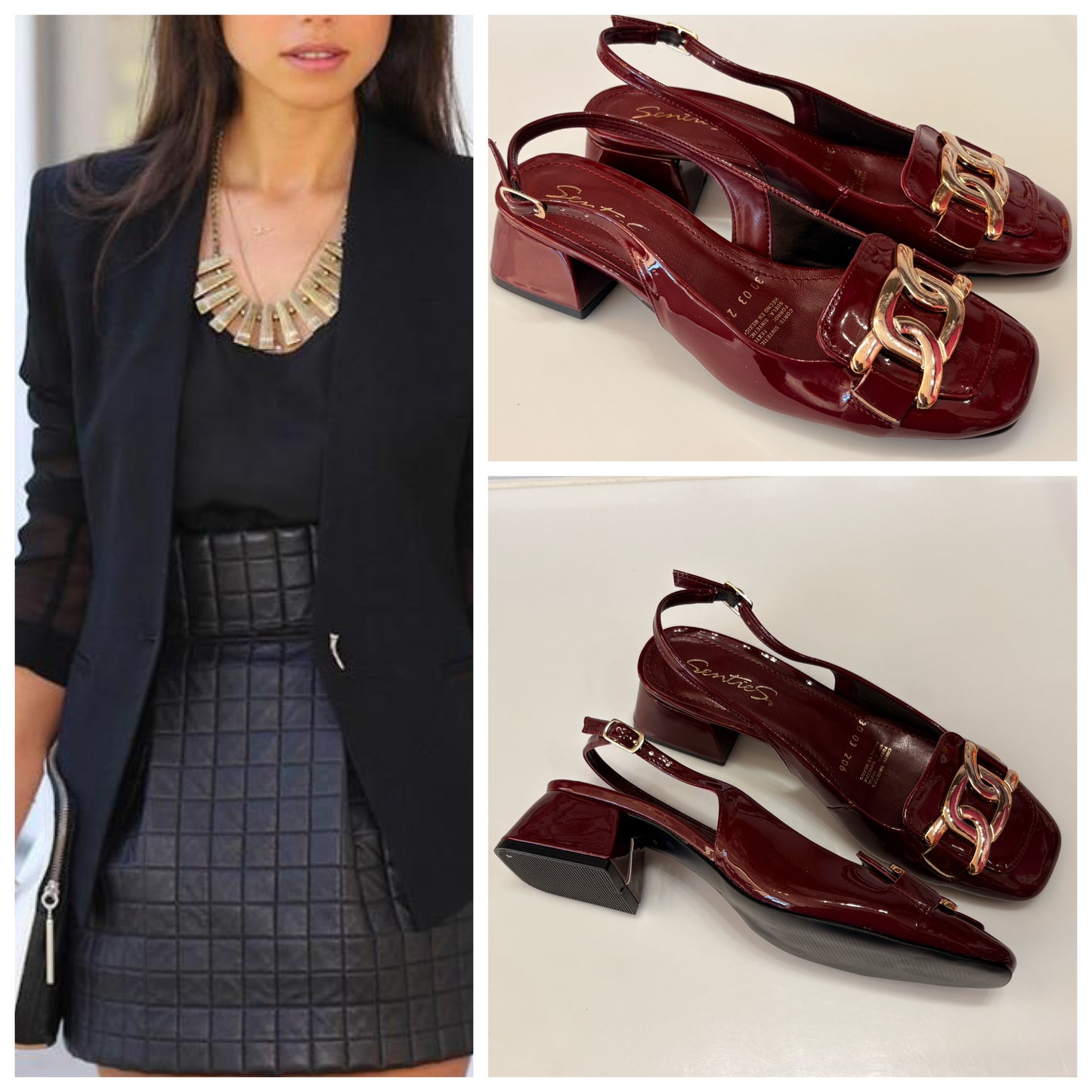 FLAT 3206 SENTIES PUNTA MOCASIN CHAROL VINO