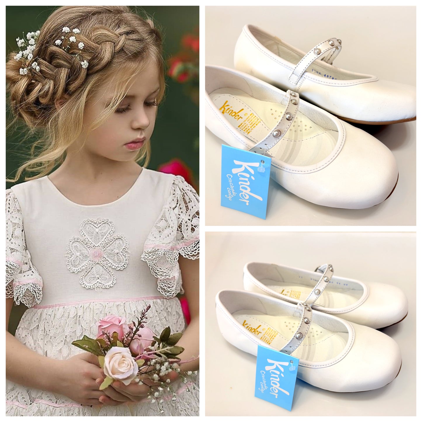 BALERINA KINDER 1196 BLANCO PERLAS