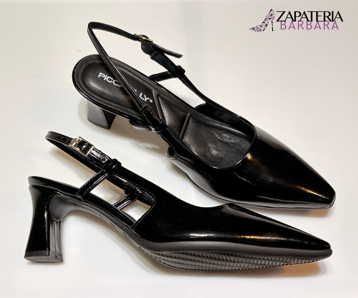 ZAPATILLA DESTALONADA PICCADILLY 764005 NEGRO