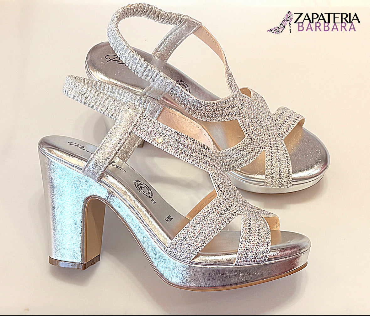 ZAPATILA PEREZ LETE 64302 PLATA BRILLOS