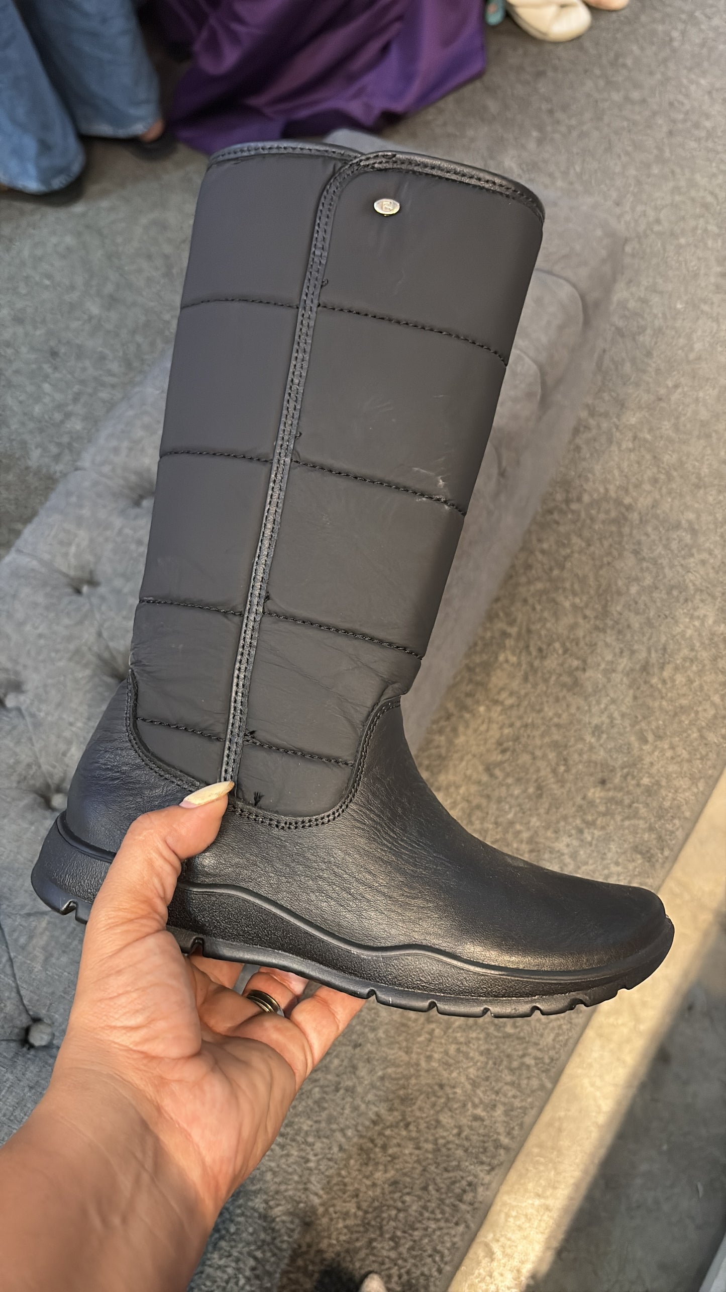 BOTA LARGA 172700 COQUETA PIEL NEGRA