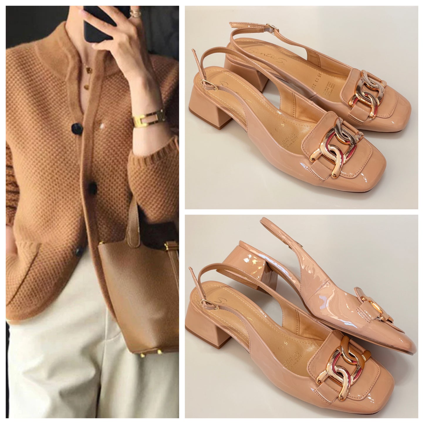 FLAT DESTALONADA 3206 SENTIES CHAROL NUDE