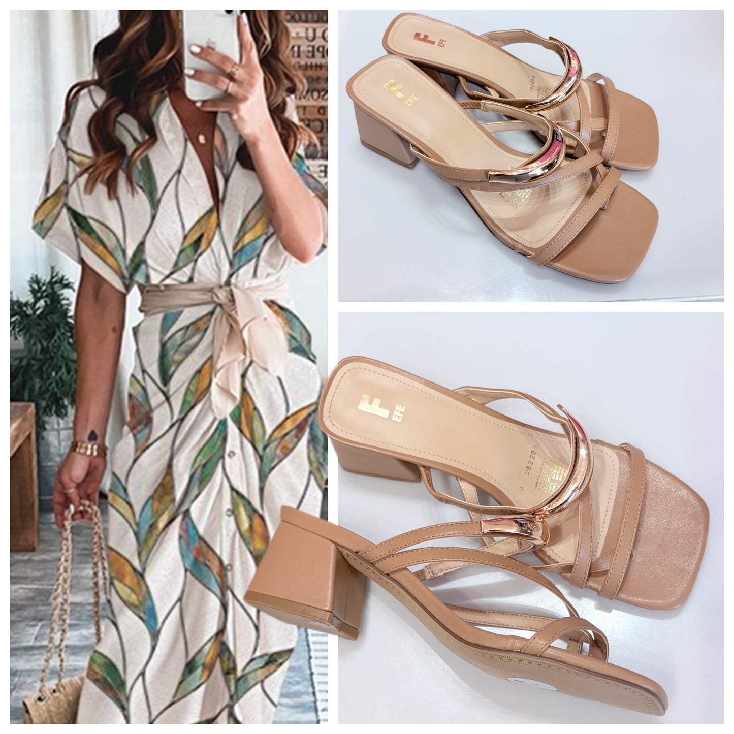 SANDALIA CON TACON 262204 EFE WAY TRIGO