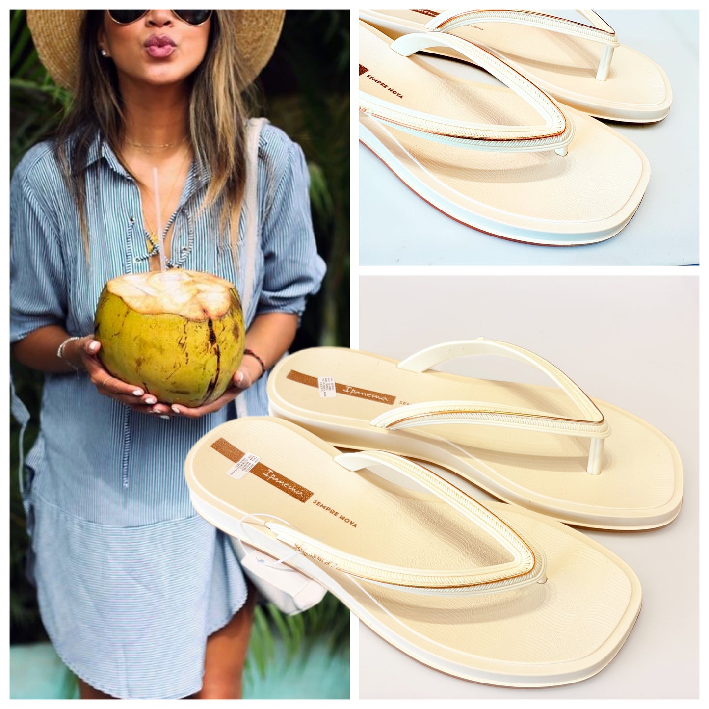 SANDALIA PLAYA 27398 IPANEMA BEIGE/ COBRE
