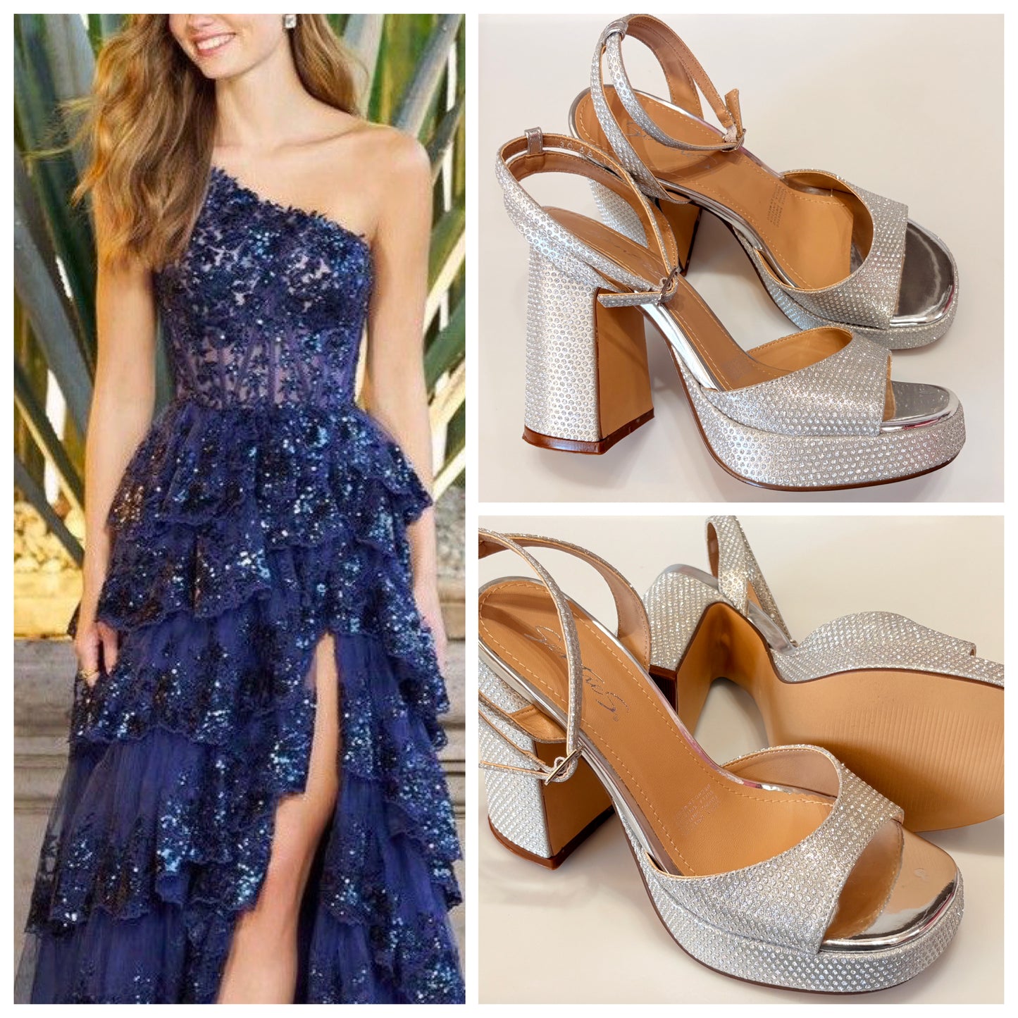 ZAPATILLA 146 SENTIES CANDY BRILLOS PLATA 10CM