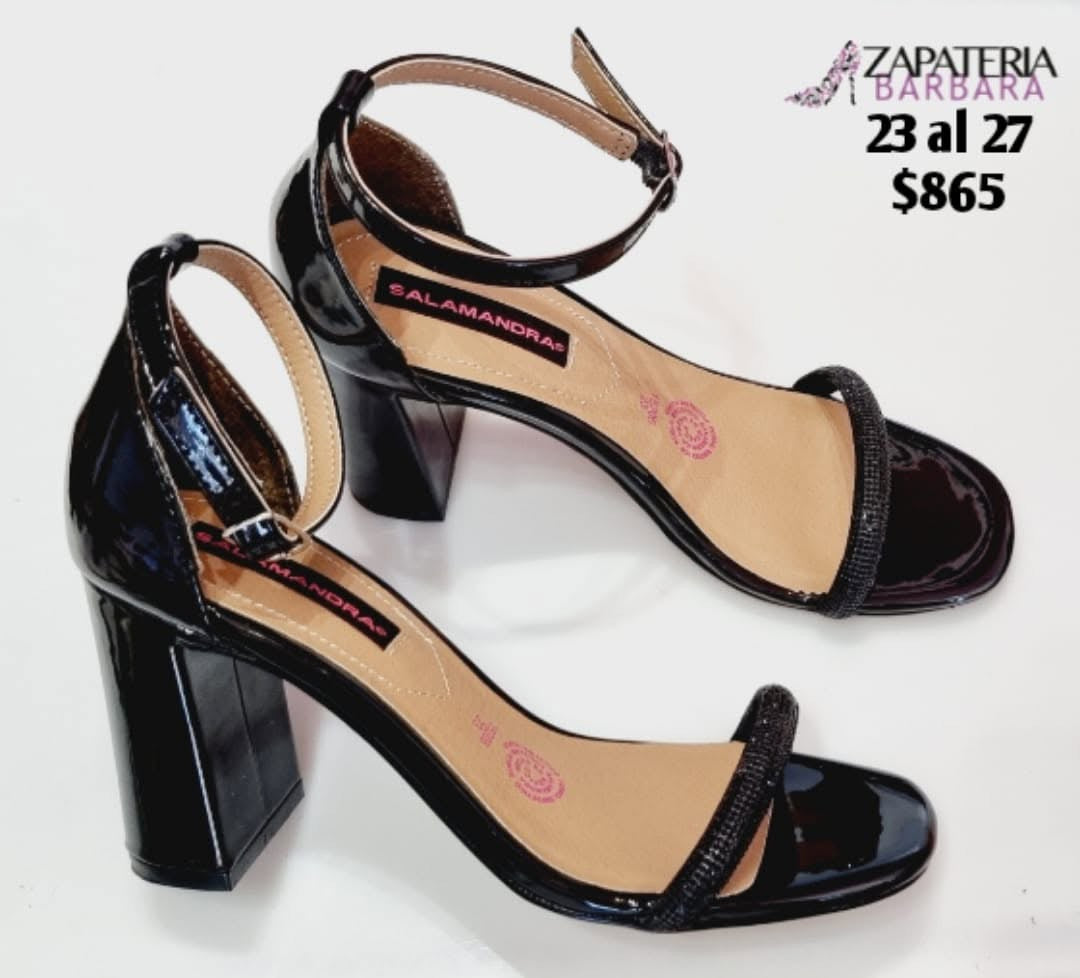 ZAPATILLA SALAMANDRA 15205 TIRA BRILOS NEGRO