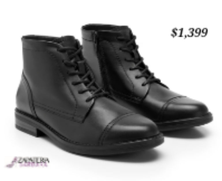 BOTIN 126907 FLEXI PIEL NEGRO CORDONES