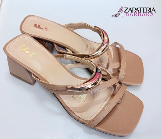 SANDALIA CON TACON 262204 EFE WAY TRIGO