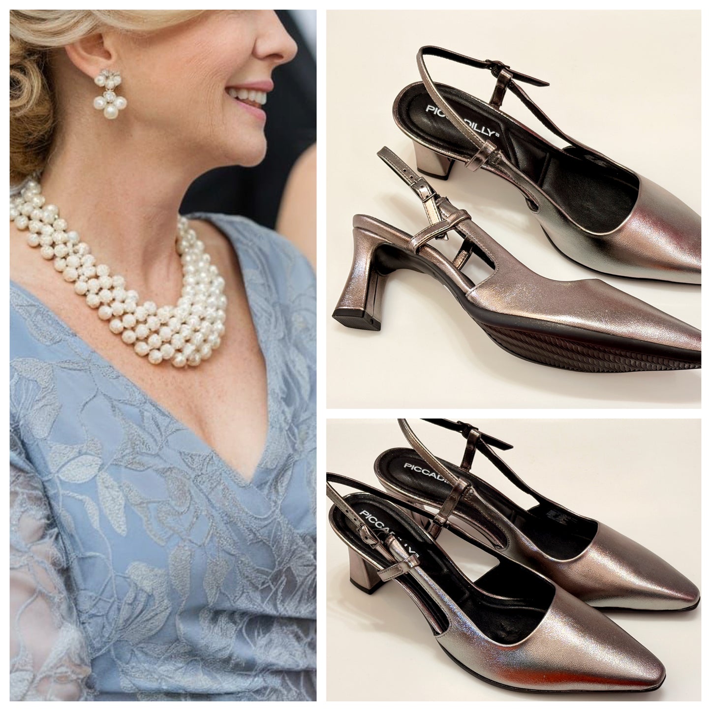 ZAPATILLA DESTALONADA PICCADILLY 764005 INOX