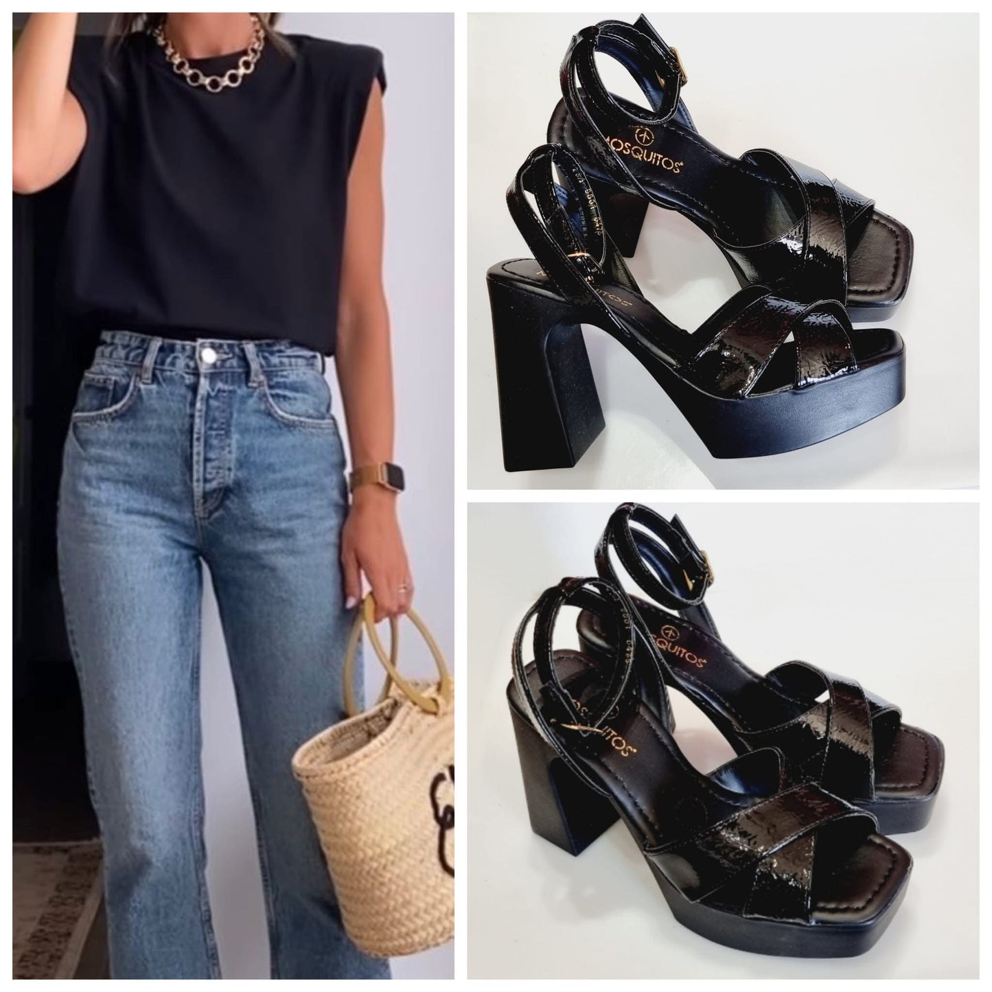 PLATAFORMA MOSQUITOS 9801 NEGRO CHAROL