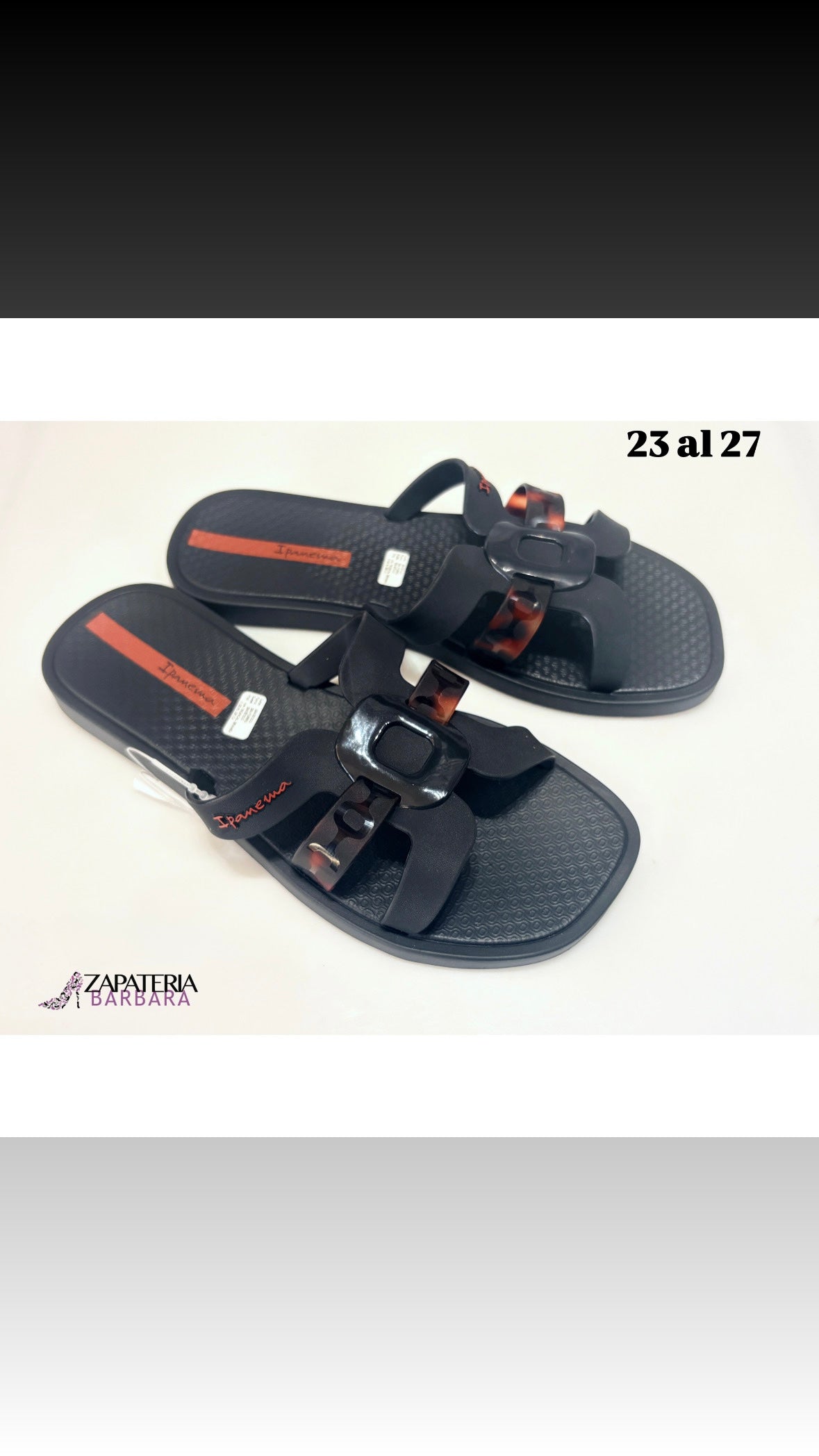 SANDALIA IPANEMA 27275 FULL WET NEGRO TORTUGA