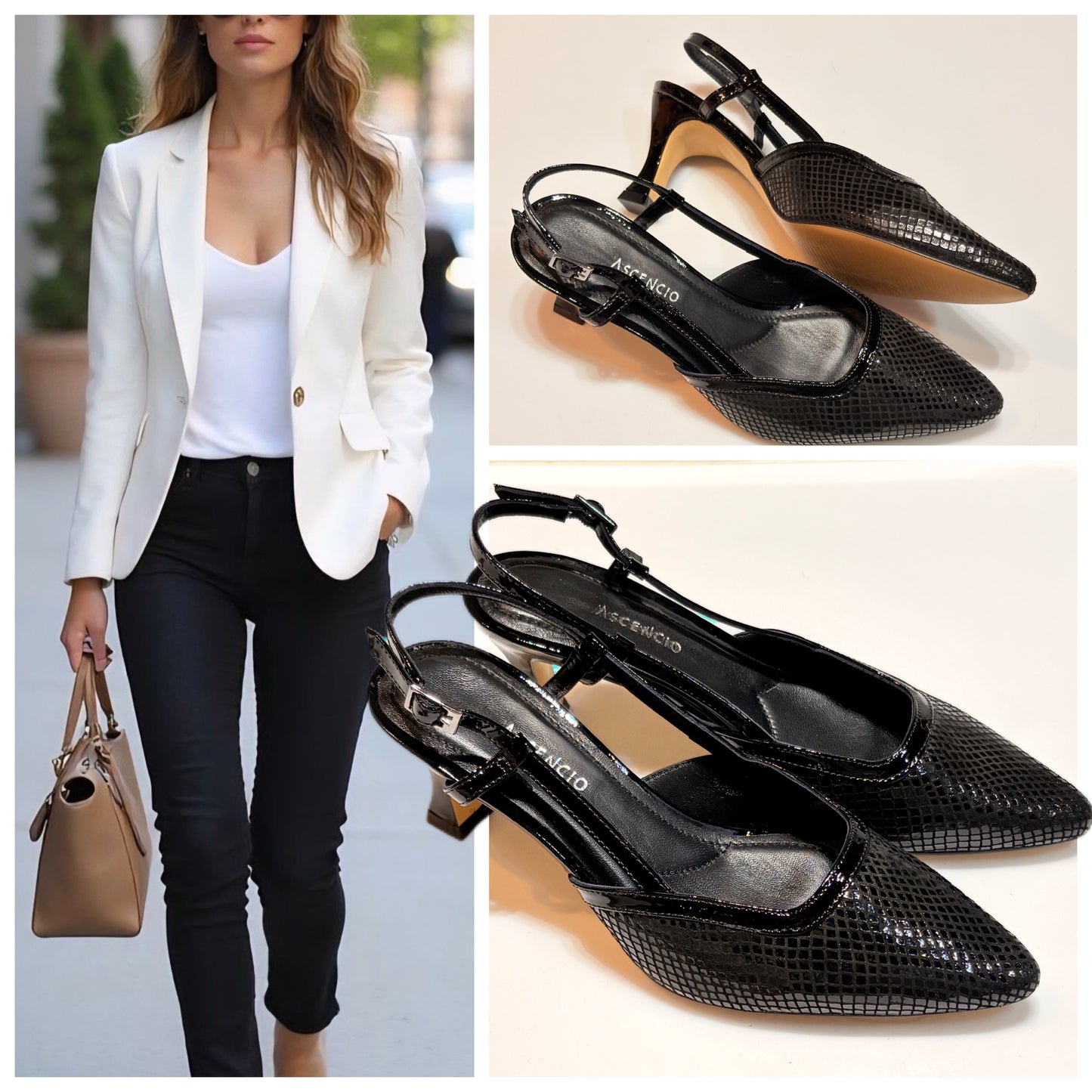 ZAPATILLA 26183 ASCENCIO PIEL DESTALONADA NEGRO