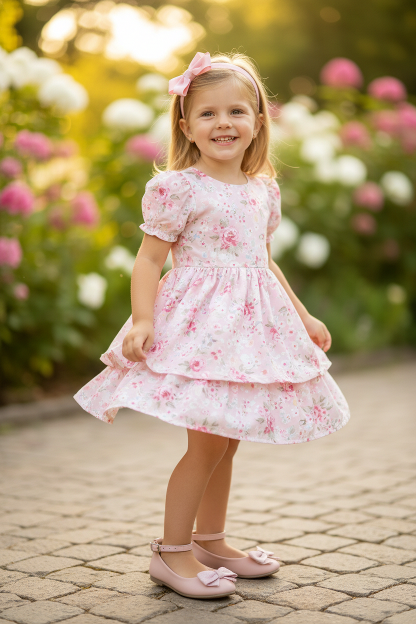 ZAPATO NIÑA 473005 TROPICANA BALERINA ROSA MOÑO