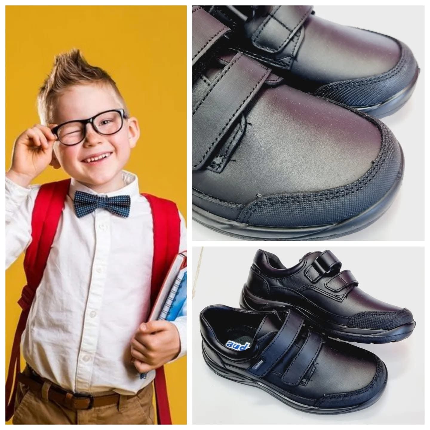 ZAPATO ESCOLAR AUDAZ 163912 NEGRO PUNTA ANTIRRASPONES