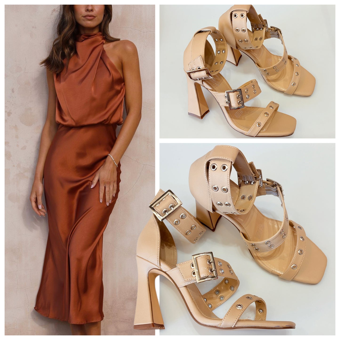 ZAPATILLA 255 CAMELLO TRIPLE TIRA CON HEBILLAS SENTIES
