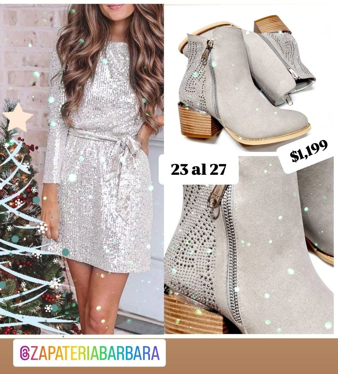 BOTIN CARRANZA SENTIES 927 VAPOR GRIS C/BRILLOS