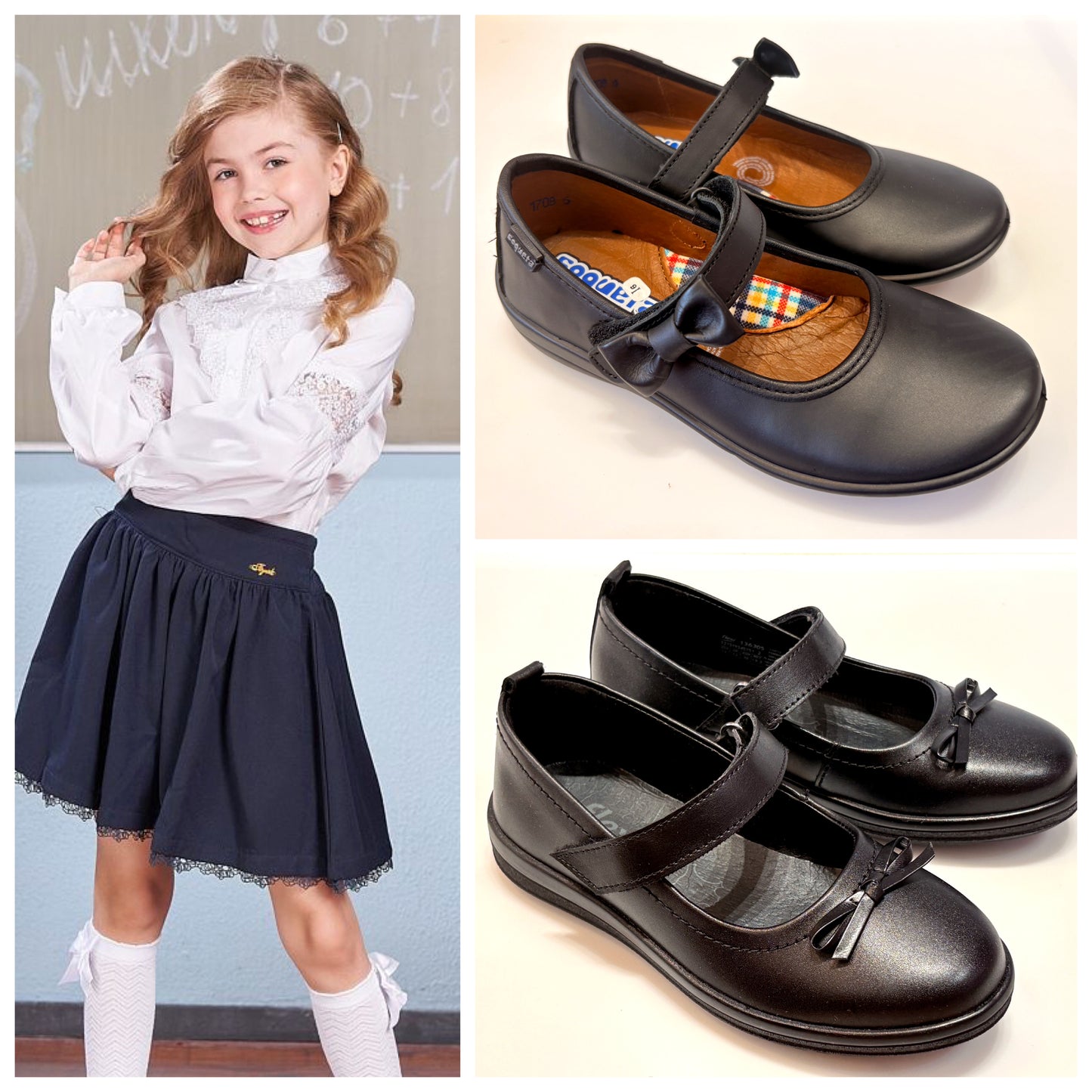 ZAPATO ESCOLAR FLEXI 136305 NEGRO MOÑO