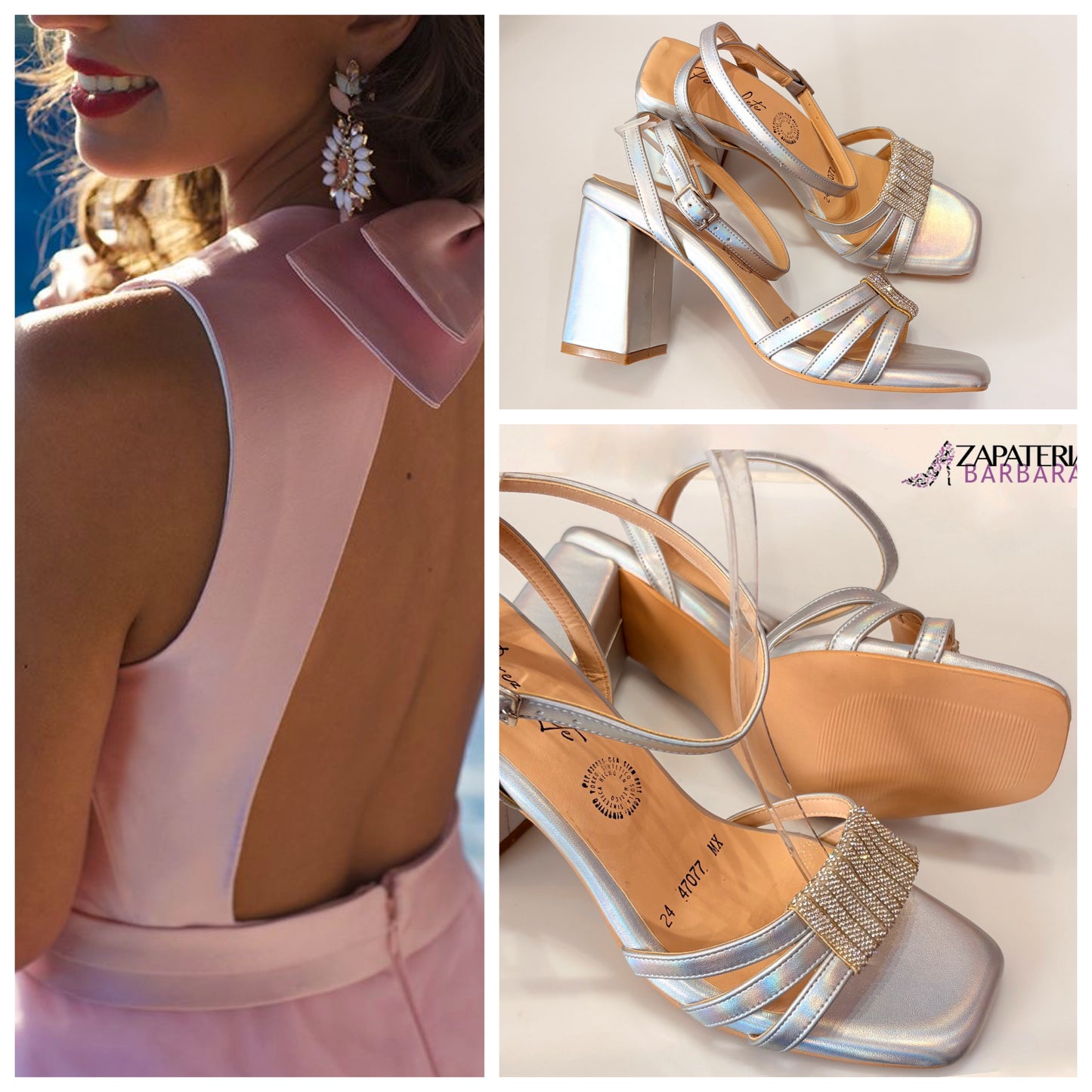 ZAPATILLA DE FIESTA 47077 PEREZ LETE PLATA