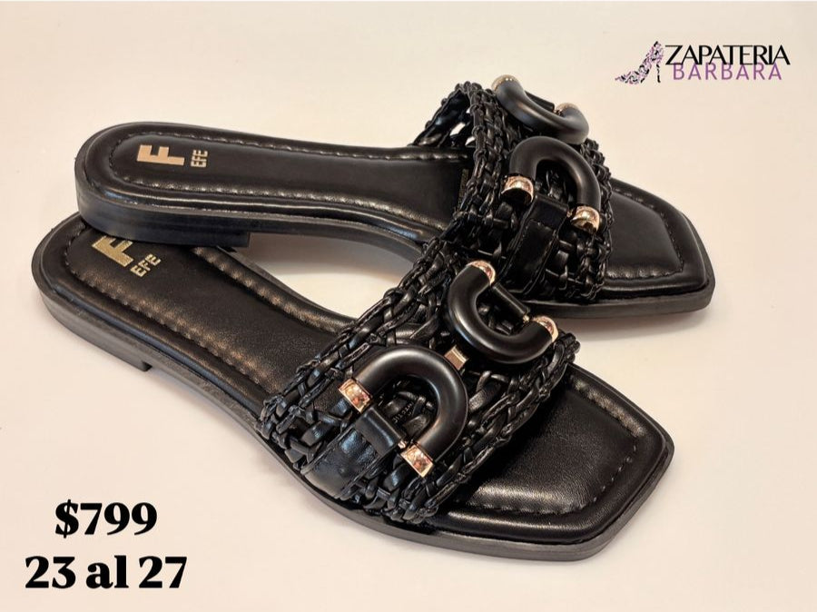 SANDALIA EFE 158101 NEON NEGRO