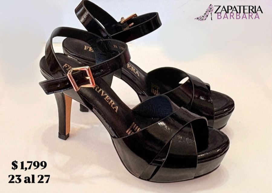 ZAPATILLA FELIPE RIVERA 11801 RICHIATO CHAROL NEGRO