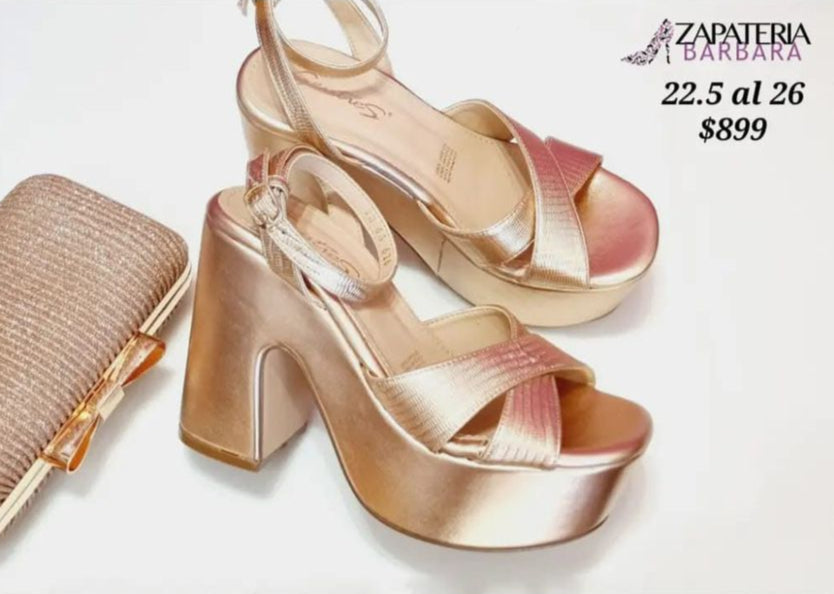 ZAPATILLA SENTIES 726 LIMBER ORO ROSA