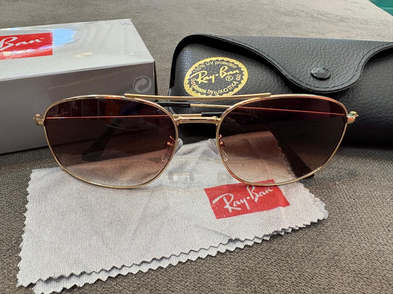 LENTES REPLICA RAYBAN 002 CAFE/DORADO