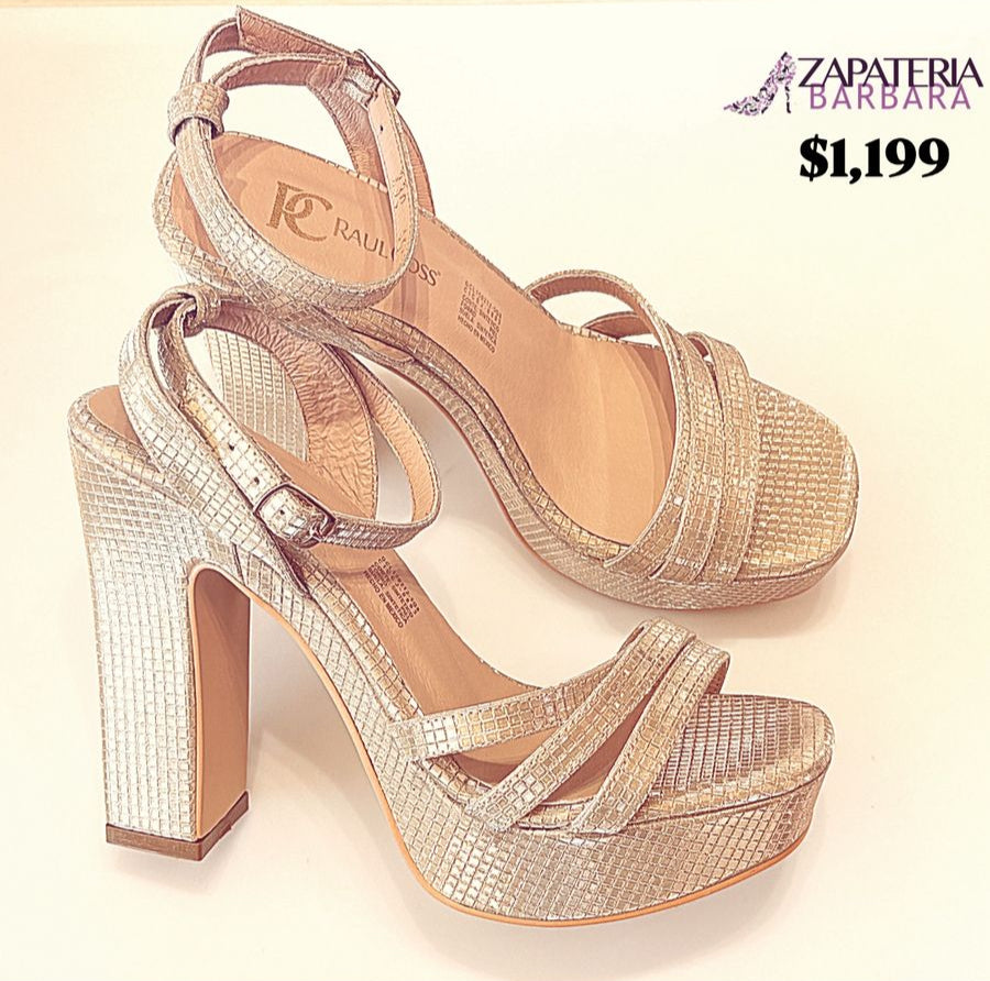 ZAPATILLA PLATAFORMA RAUL COSS 0606 ORO