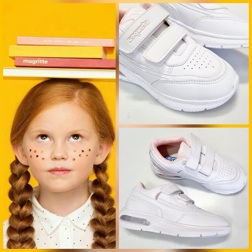 TENIS ESCOLAR NIÑA 156748 BURBUJA AIRE BLANCO/ROSA
