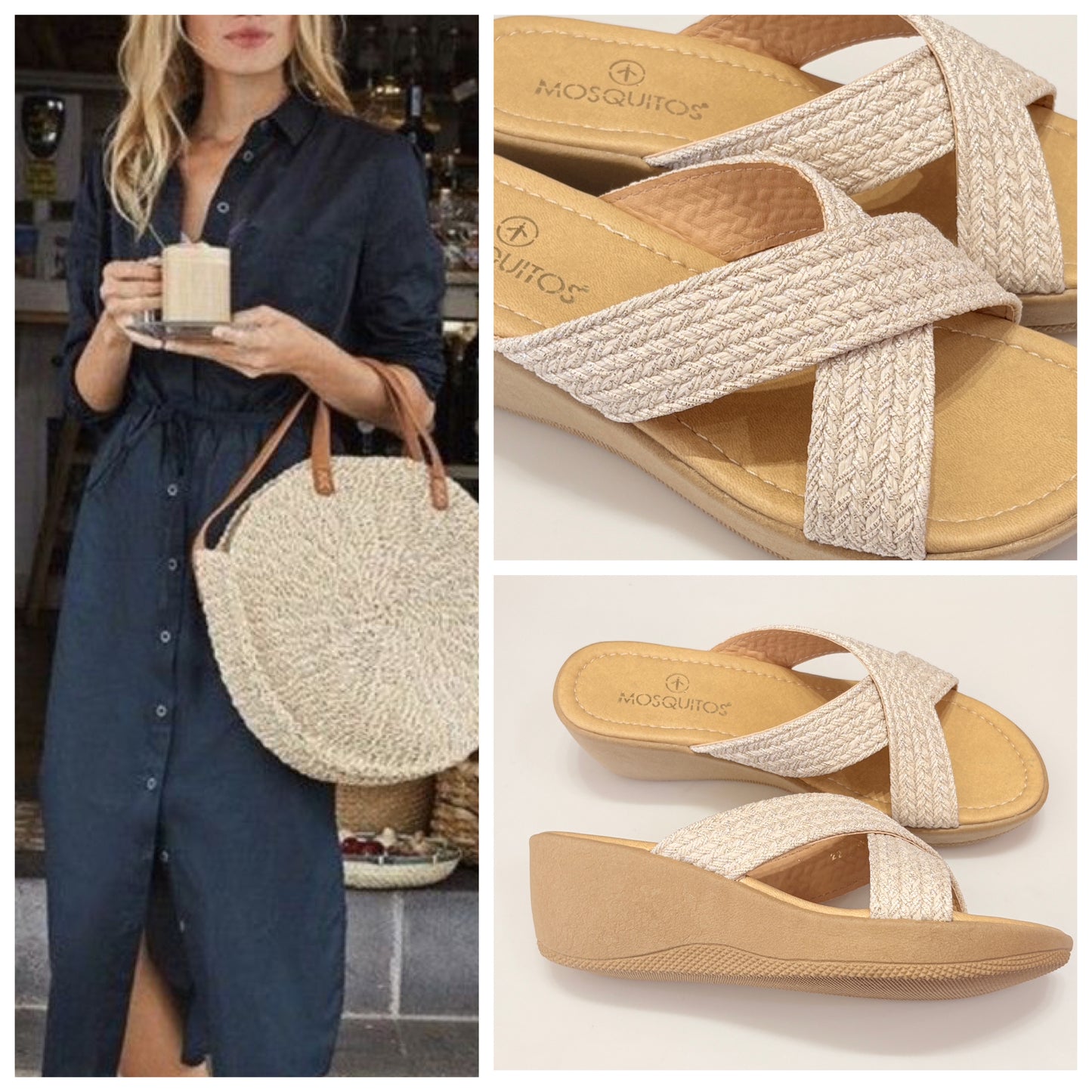 SANDALIA 2309 MOSQUITOS PLATAFORMA YUTE PERLA