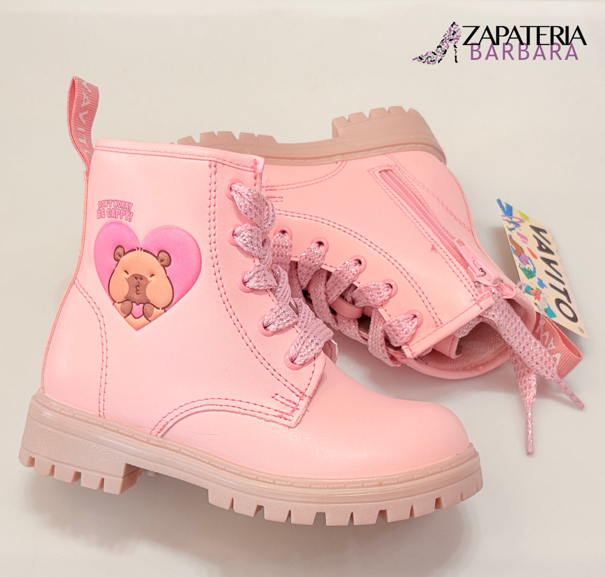 BOTA NIÑA VAVITO 321021 CAPIBARA ROSA