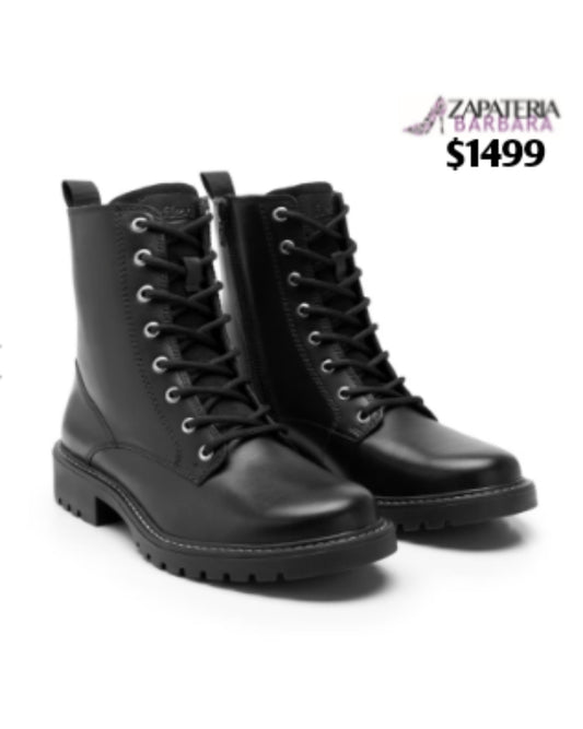 BOTA DAMA FLEXI 37820 CORDONES NEGRO