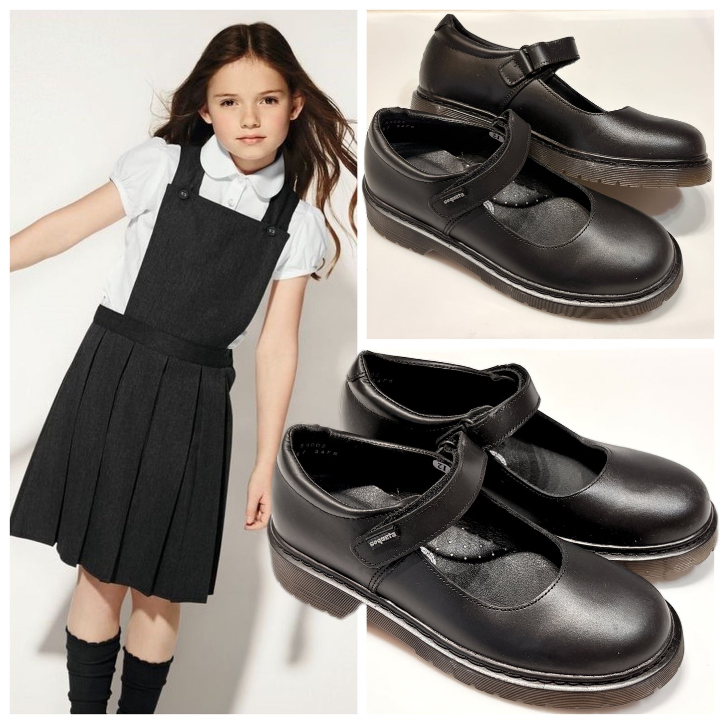 ESCOLAR 59002 COQUETA PIEL NEGRO