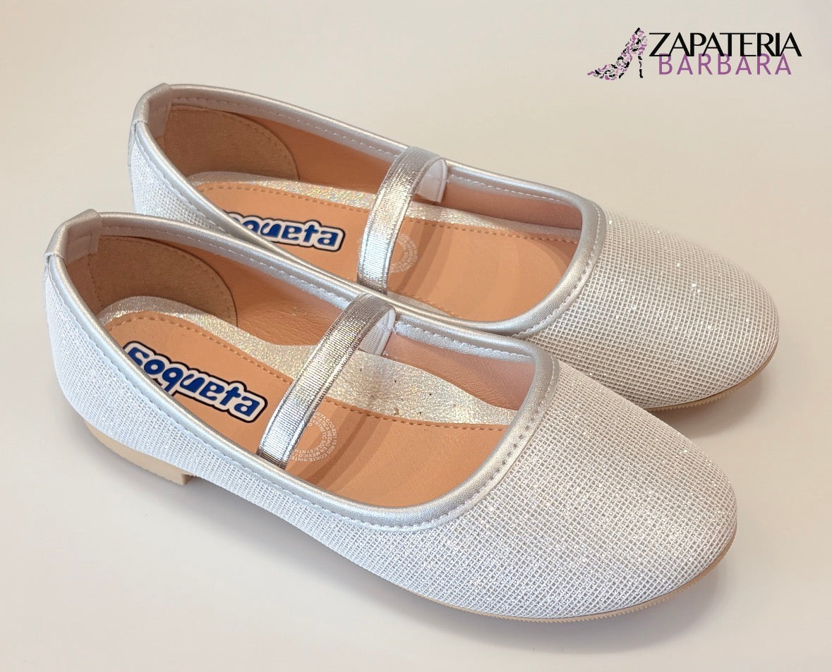 ZAPATO NIÑA 188500 PLATA COQUETA
