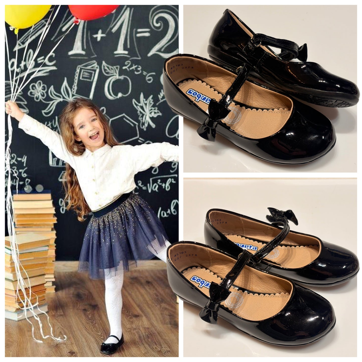 ZAPATO CHAROL 45103 COQUETA NEGRO
