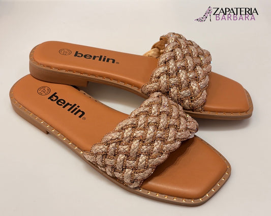 SANDALIA PISO 803441 BERLIN TRENZA BRILLOS