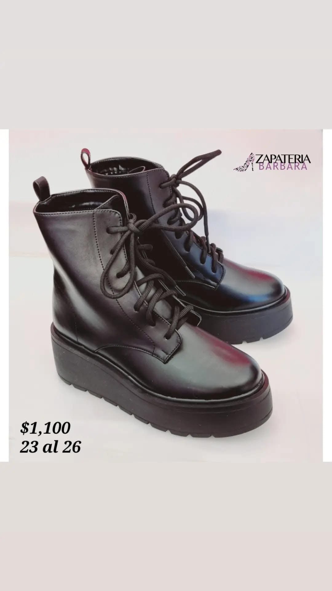 BOTA 761 PLATAFORMA BRATZ PISO PIEL NEGRO