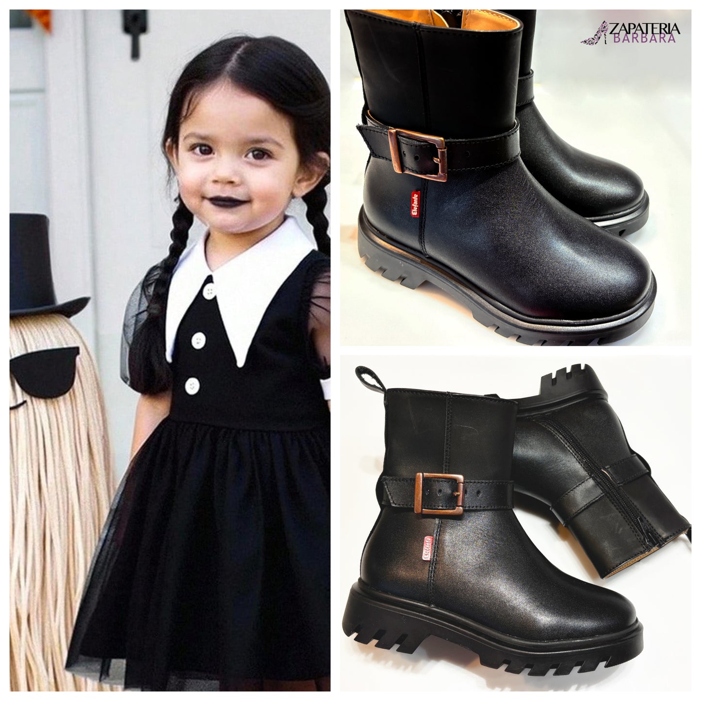 BOTA NIÑA 19577 ELEFANTE PIEL NEGRO