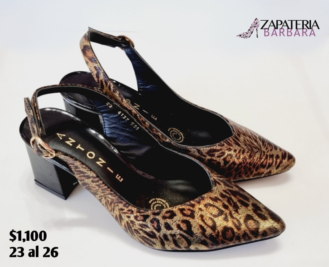 TACON CERRADO ANTONIE 4137 LEOPADO NEGRO