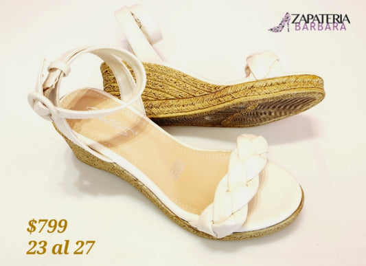 SANDALIA 620 SENTIES BOOTH TRENZA LATTE SUELA CORRIDA