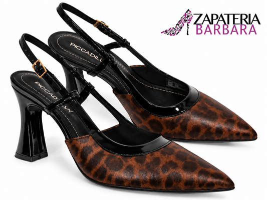 ZAPATILLA CERRADA 749249 PICCADILLY DESTALONADA ANIMAL PRINT