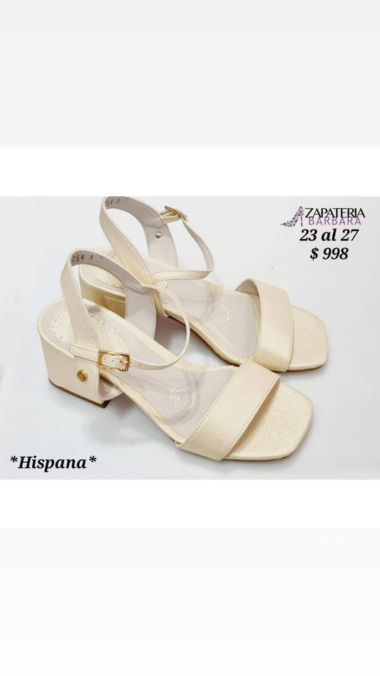 ZAPATILLA HISPANA 11754 ALE PLATINA ORO