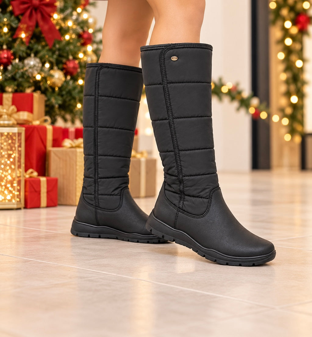 BOTA LARGA 172700 COQUETA PIEL NEGRA