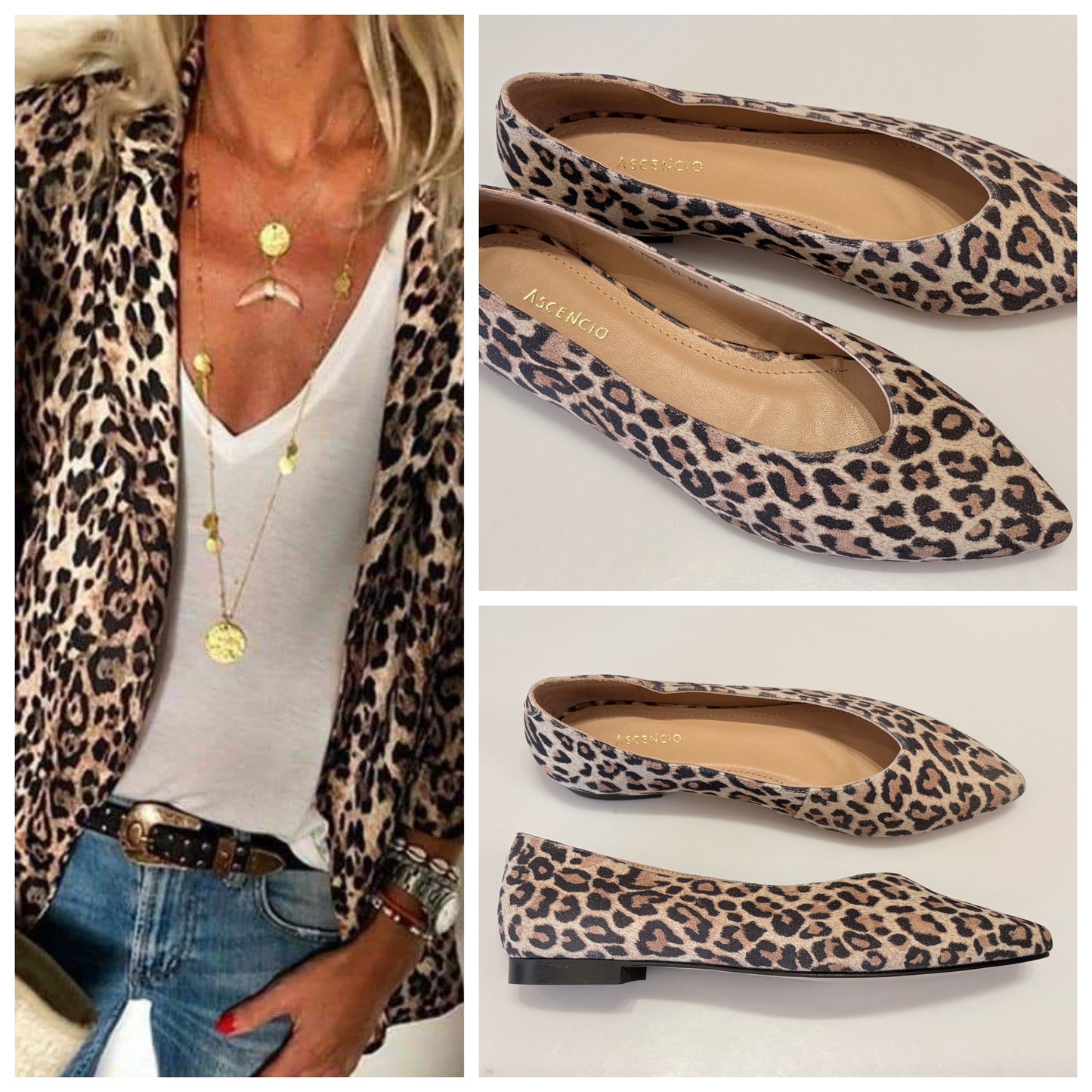 FLAT ASCENCIO 25165 PUNTIAGUDO LEOPARDO